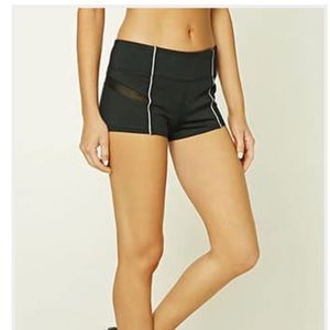 Forever 21 Active Mesh Panel Shorts